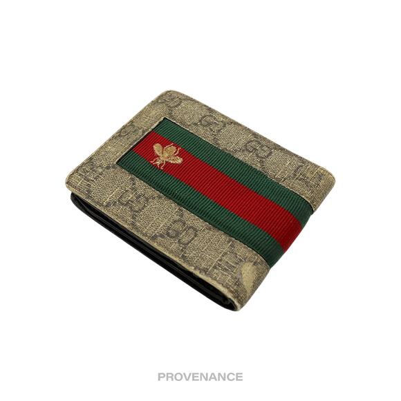 🔴 Gucci GG Supreme 8CC Bifold Wallet - Signature Web Bee - Picture 3 of 9